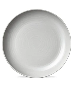 Light Gray Brooklyn Melamine Plastic Dinning Dinner Plate Dishwasher Safe Indoor/Outdoor 11x11 inch Dinner Plate