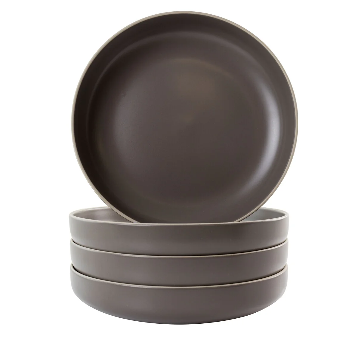 Artisanal Kitchen Supply Edge 4 Pc Stoneware 9.5 Inch Dinner Bowl Set