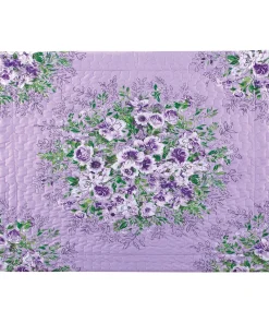 Charming Lavender & White Flower Clusters Floral Pillow Sham
