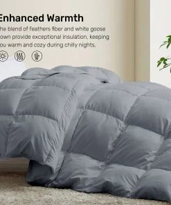 All Season to Heavyweight Premium White Goose Down Comforter Duvet Insert