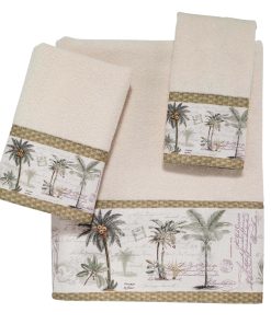 Avanti Linens Colony Palm 3-Piece Towel Set - Towel 3pc Set - B/H/FT