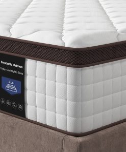 10" Hybrid Memory Foam Mattress - Medium Firm Support with Reinforced Coils for Pressure Relief, CertiPUR-US Certified
