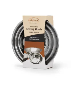 Artisan 3-Piece Stainless Steel Mixing Bowl Set