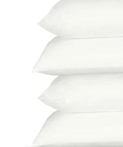 Just Linen 600 TC 100 Percent Egyptian Cotton Solid Color Value Pack of 4 Queen Pillow Cases